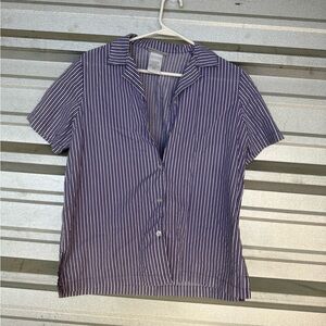 Blair Blue and White Striped Button Down Shirt